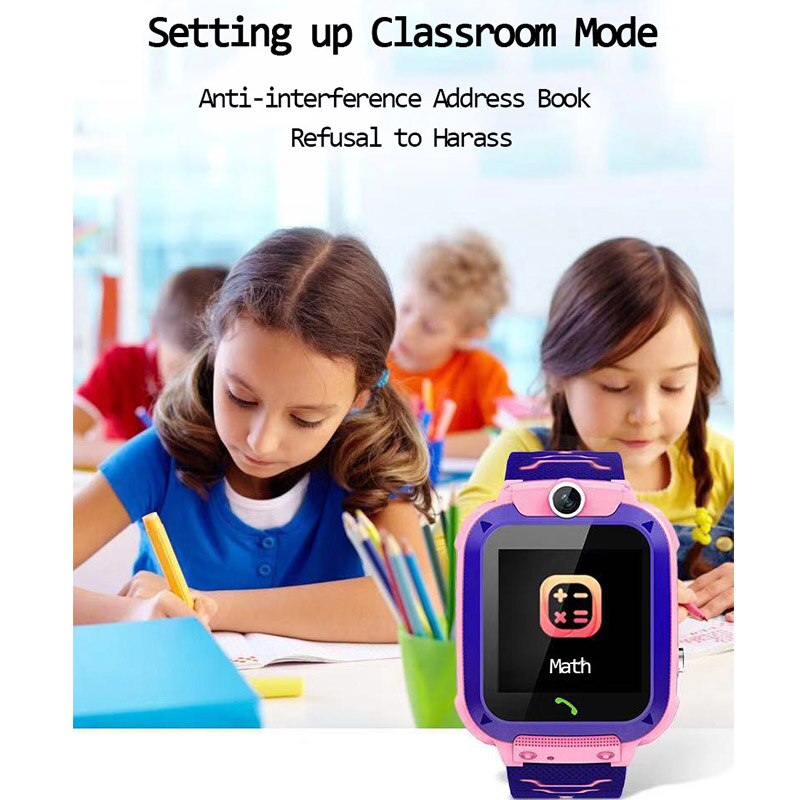 Tendência Infantil Smartwatch com SOS, Localização LBS e Foto para Crianças
