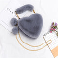 Bolsas de Inverno em Pelúcia com Formato de Coração