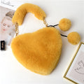 Bolsas de Inverno em Pelúcia com Formato de Coração