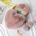 Bolsas de Inverno em Pelúcia com Formato de Coração