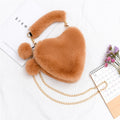 Bolsas de Inverno em Pelúcia com Formato de Coração