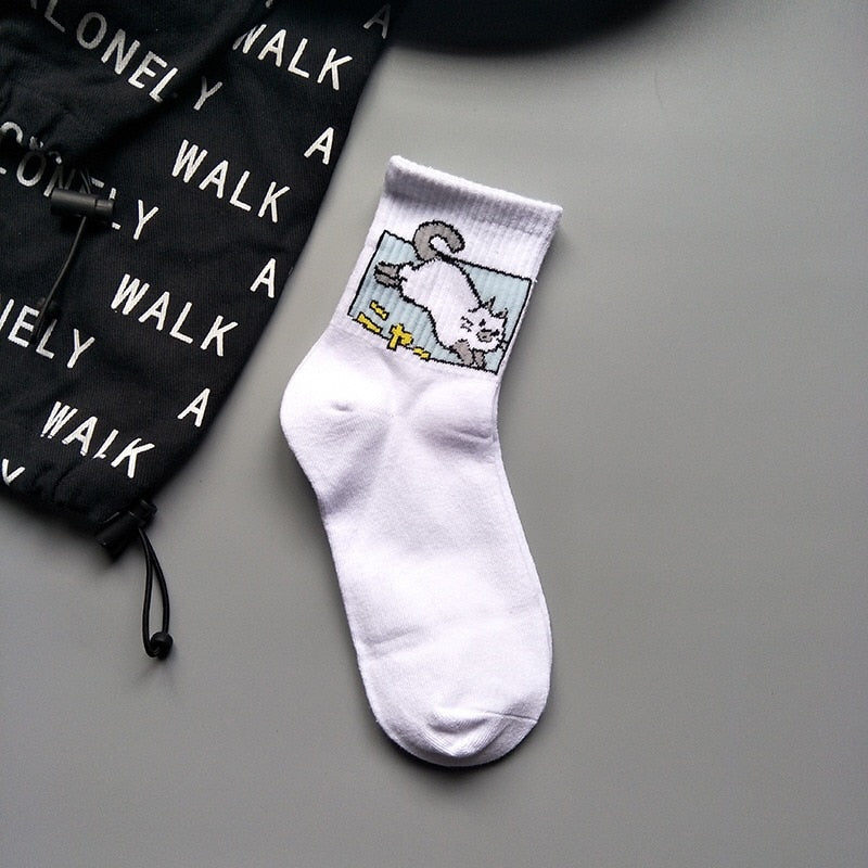 Meias Curtas Estampadas Fofas