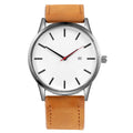 Relógio Quartz com Pulseira de Couro Masculino Simples