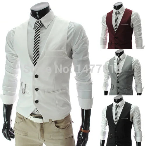 Coletes Masculino Casual Sem Mangas