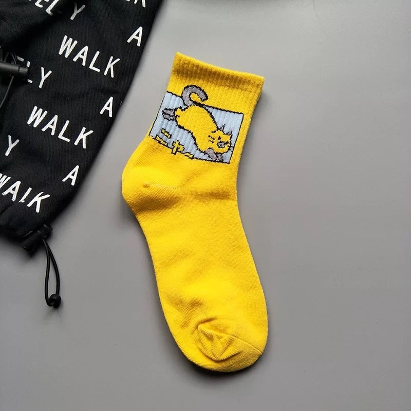 Meias Curtas Estampadas Fofas