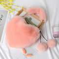 Bolsas de Inverno em Pelúcia com Formato de Coração