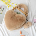 Bolsas de Inverno em Pelúcia com Formato de Coração