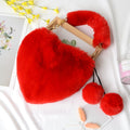 Bolsas de Inverno em Pelúcia com Formato de Coração