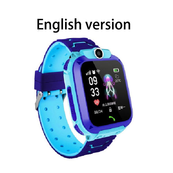 Tendência Infantil Smartwatch com SOS, Localização LBS e Foto para Crianças