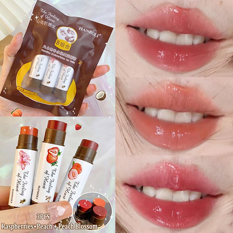 Conjunto de 3 Cores de Batom
