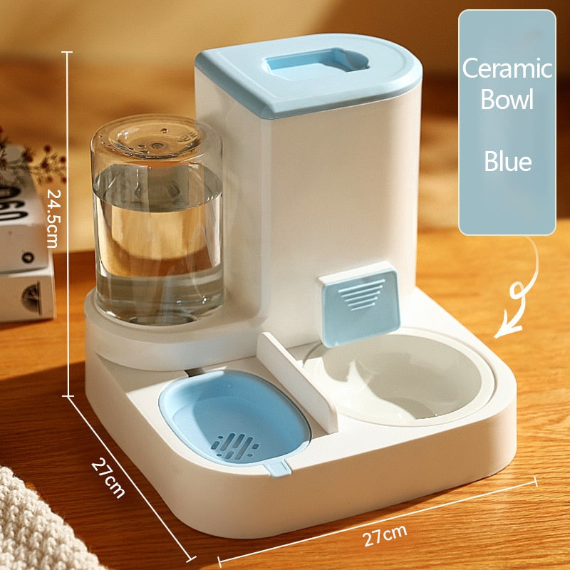 Dispensador de Água com Separação de Comida Seca e Úmida