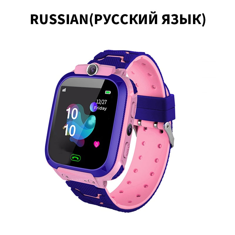 Tendência Infantil Smartwatch com SOS, Localização LBS e Foto para Crianças