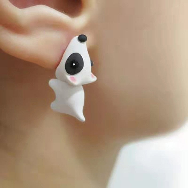 Conjunto de 2 Brincos Com Desenhos Animados