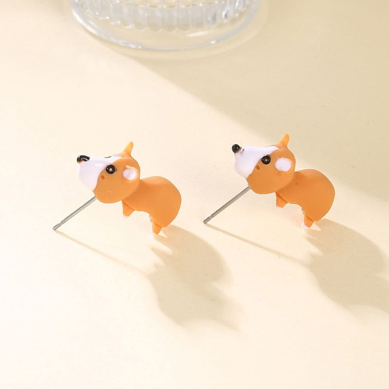 Conjunto de 2 Brincos Com Desenhos Animados