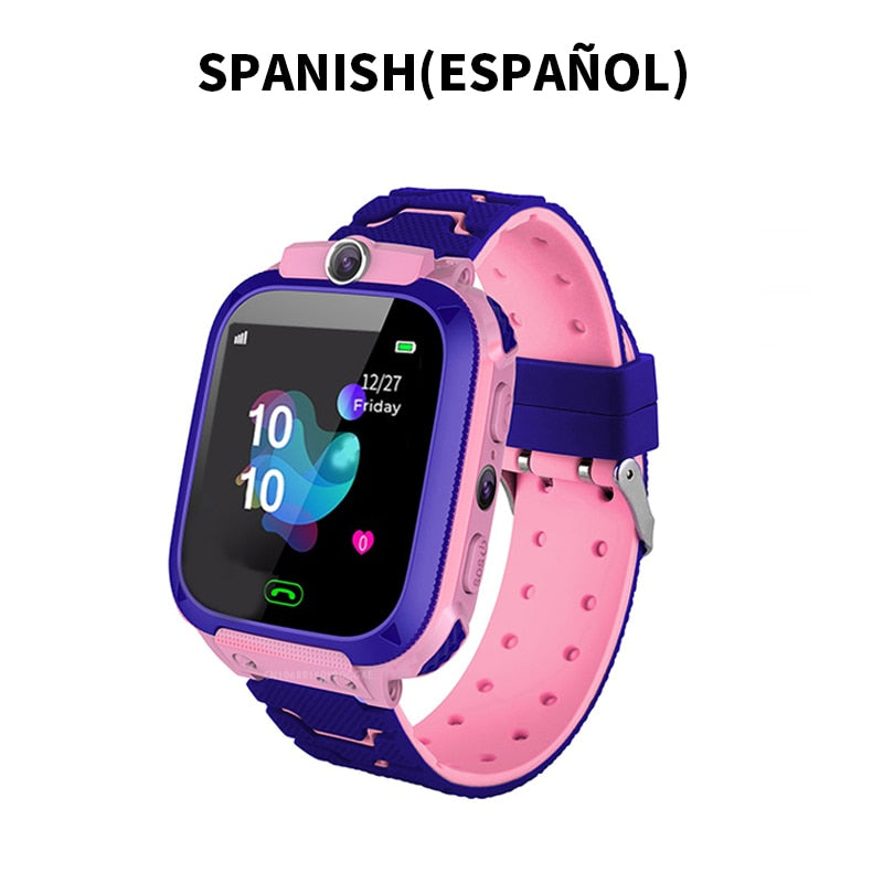 Tendência Infantil Smartwatch com SOS, Localização LBS e Foto para Crianças