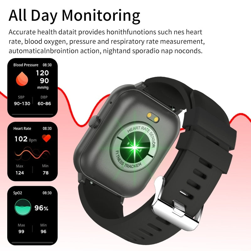 Smartwatch de Tela Sensível ao Toque Completo para Esportes e Fitness
