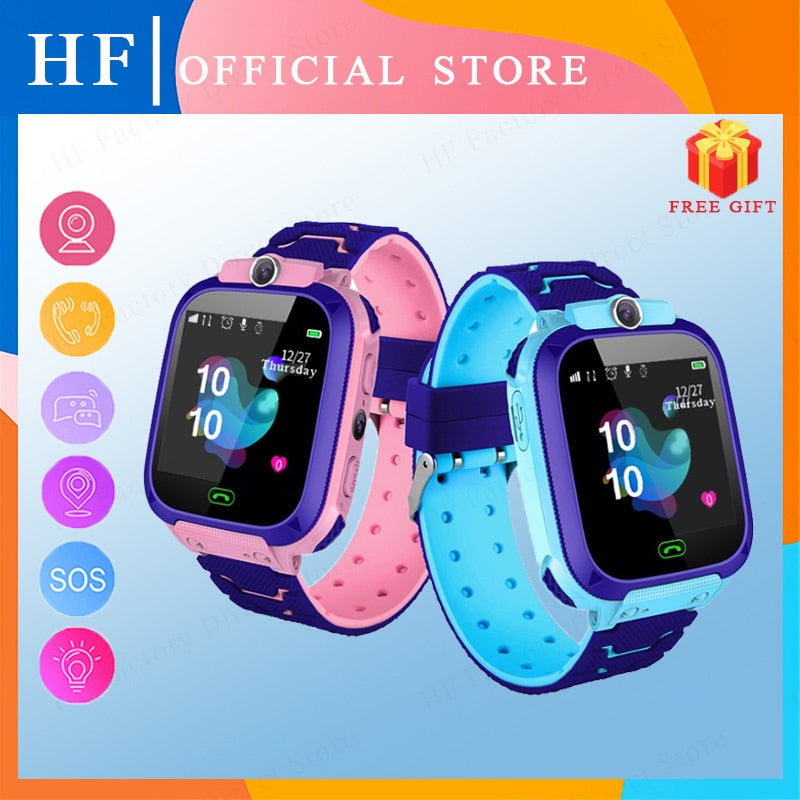 Tendência Infantil Smartwatch com SOS, Localização LBS e Foto para Crianças