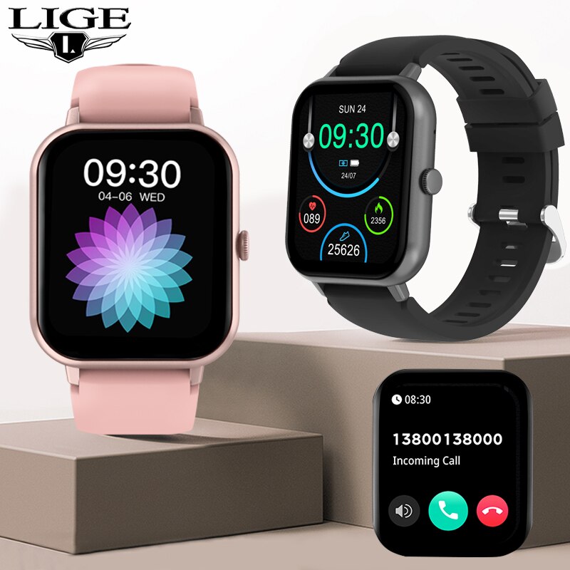 Smartwatch de Tela Sensível ao Toque Completo para Esportes e Fitness
